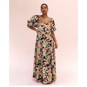 POSSE the Label Sadie Floral Tiered Maxi Dress in VTG floral XS NWT Ret $375
